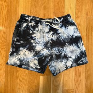 PacSun Men's Tie-Dye Volley Shorts Size S Black/White Casual Summer